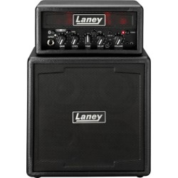 MINI CABEZAL Y GABINETE LANEY PARA GUITARRA MINISTACK-B-IRON