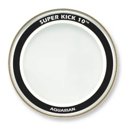 PARCHE 24" AQUARIAN SERIE SUPER KICK 10 TRANSPARENTE SORDINA FLOTANTE DOS CAPAS SK10-24