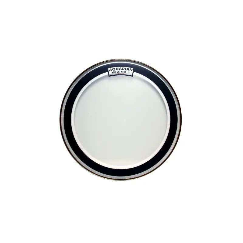 PARCHE 24" AQUARIAN SERIE SUPER-KICK TRANSPARENTE CON SORDINA FLOTANTE DOS CAPA SKII24