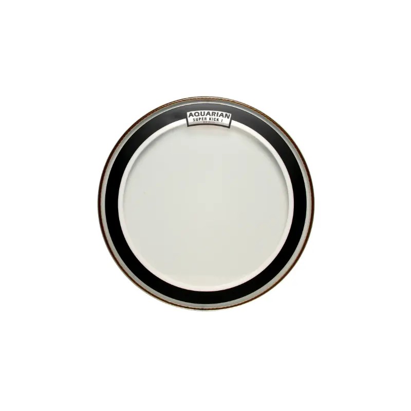 PARCHE 24" AQUARIAN SERIE SUPER-KICK TRANSPARENTE CON SORDINA FLOTANTE UNA CAPA SKI24