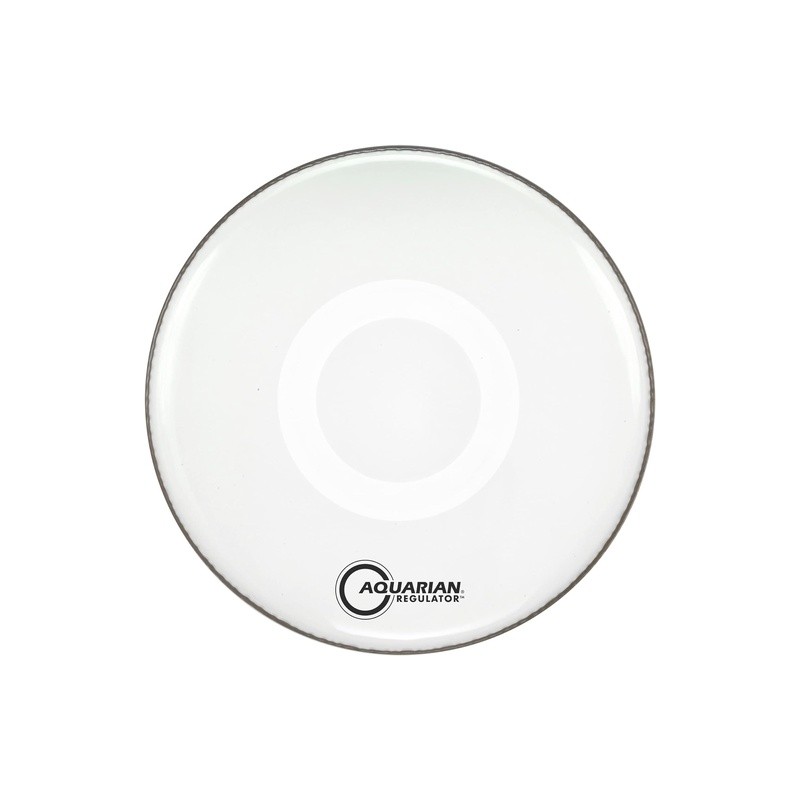 PARCHE 26" AQUARIAN SERIE REGULATOR BLANCO CON SORDINA SIN AGUJERO RF26W