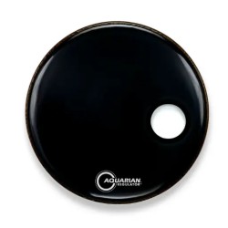 PARCHE 20" AQUARIAN SERIE REGULATOR NEGRO CON SORDINA, AGUJERO AUN COSTADO DE 4 3/4" RSM20BK