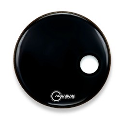 PARCHE 20" AQUARIAN SERIE REGULATOR NEGRO CON SORDINA, AGUJERO AUN COSTADO DE 4 3/4" RSM20BK