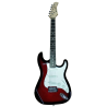 PAQUETE DE GUITARRA ELÉCTRICA  STRAT BELLATOR NEG10WST-SBR
