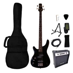 PAQUETE DE BAJO ELÉCTRICO ZURDO BELLATOR NEB20WL-BK