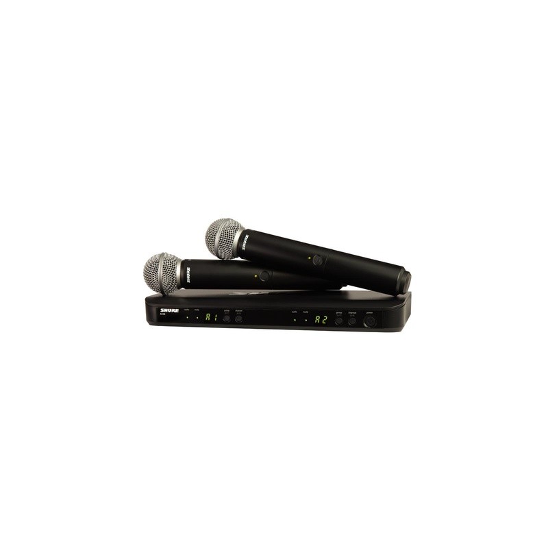 SISTEMA INALÁMBRICO DOBLE SHURE CON DOS MICRÓFONOS DE MANO BLX288/SM58-J11