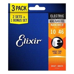 ENCORDADURA ELIXIR PARA GUITARRA ELECTRICA PAQ NANOWEB 16542
